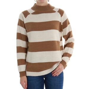 MAGLIA BICOLOR TABACCO